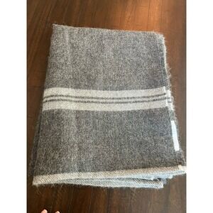 The Company Store 100% Superfine Alpaca Gray Throw 52" X 68" NWOT